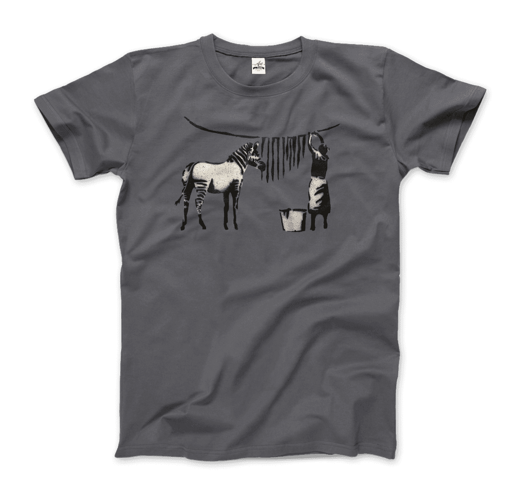 Banksy Zebra Stripes Artwork T-Shirt-5