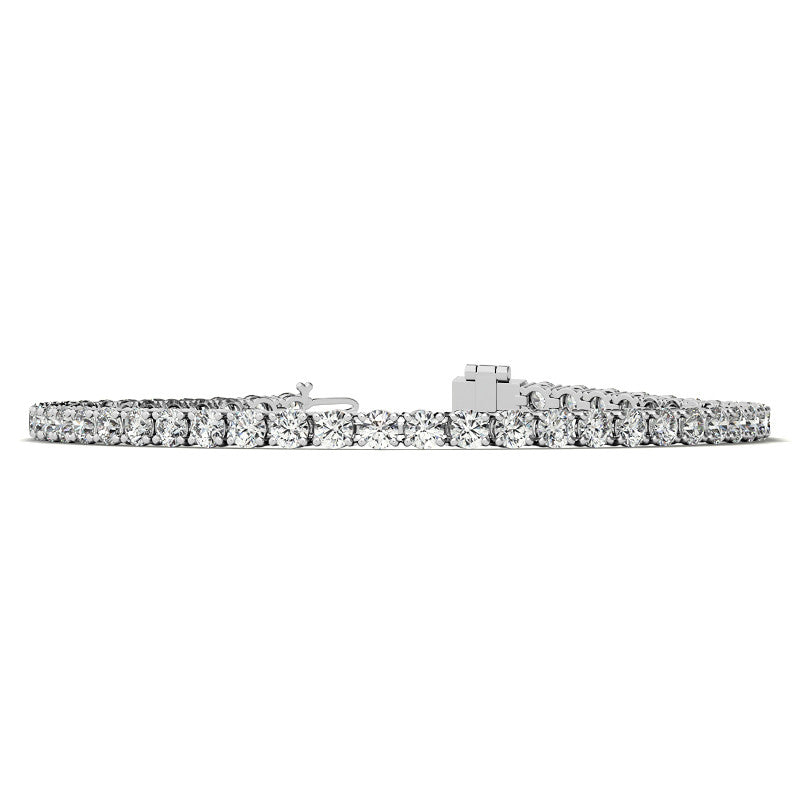 Set of Three 6ctw Created Moissanite Tennis Bracelets – 3mm Stones – 14K Gold Overlay in White, Yellow & Rose Gold-2