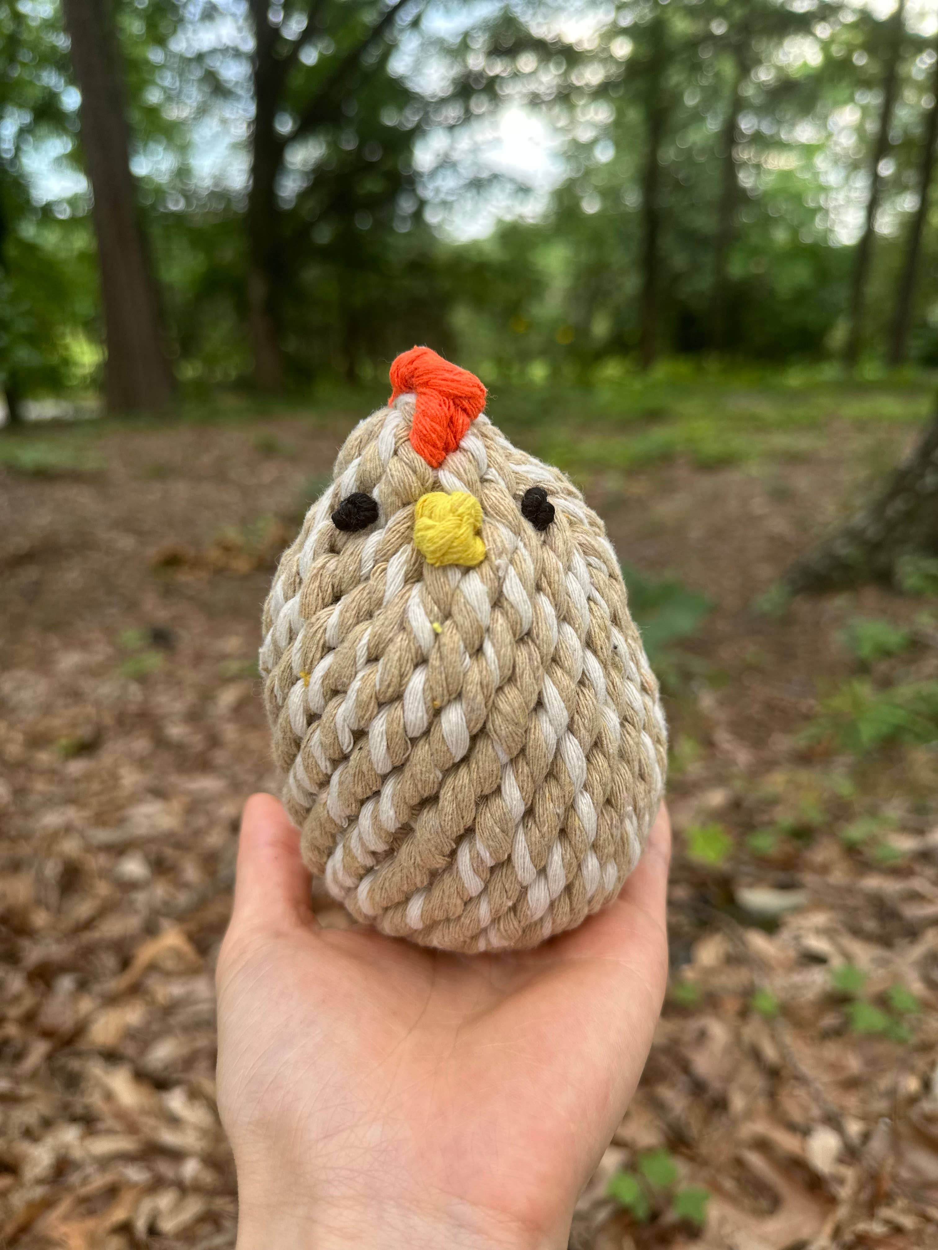 Monli Handcrafted Sustainable Chicken Rope Toy