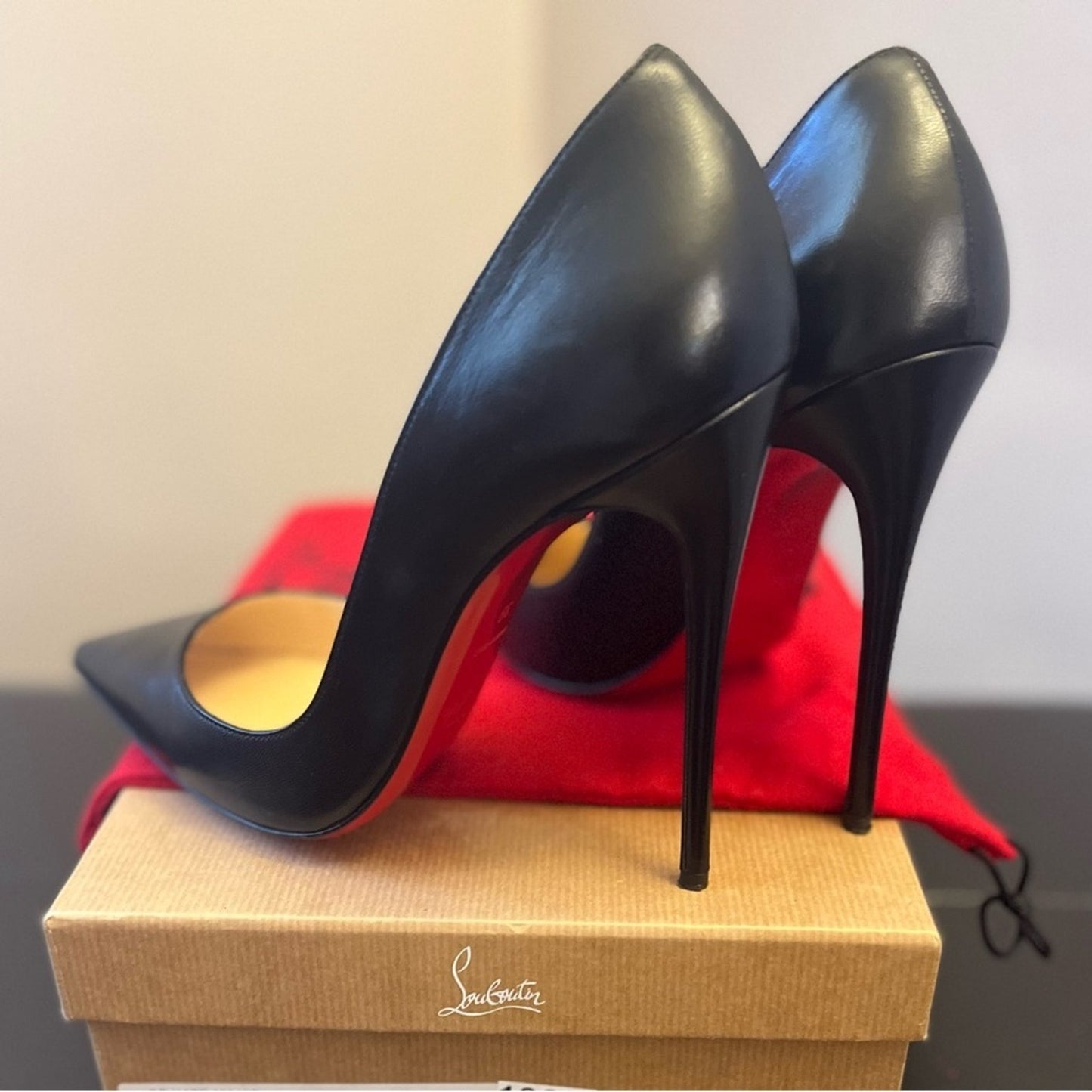 Christian Louboutin So Kate 120mm – Black Nappa Leather – Size 39