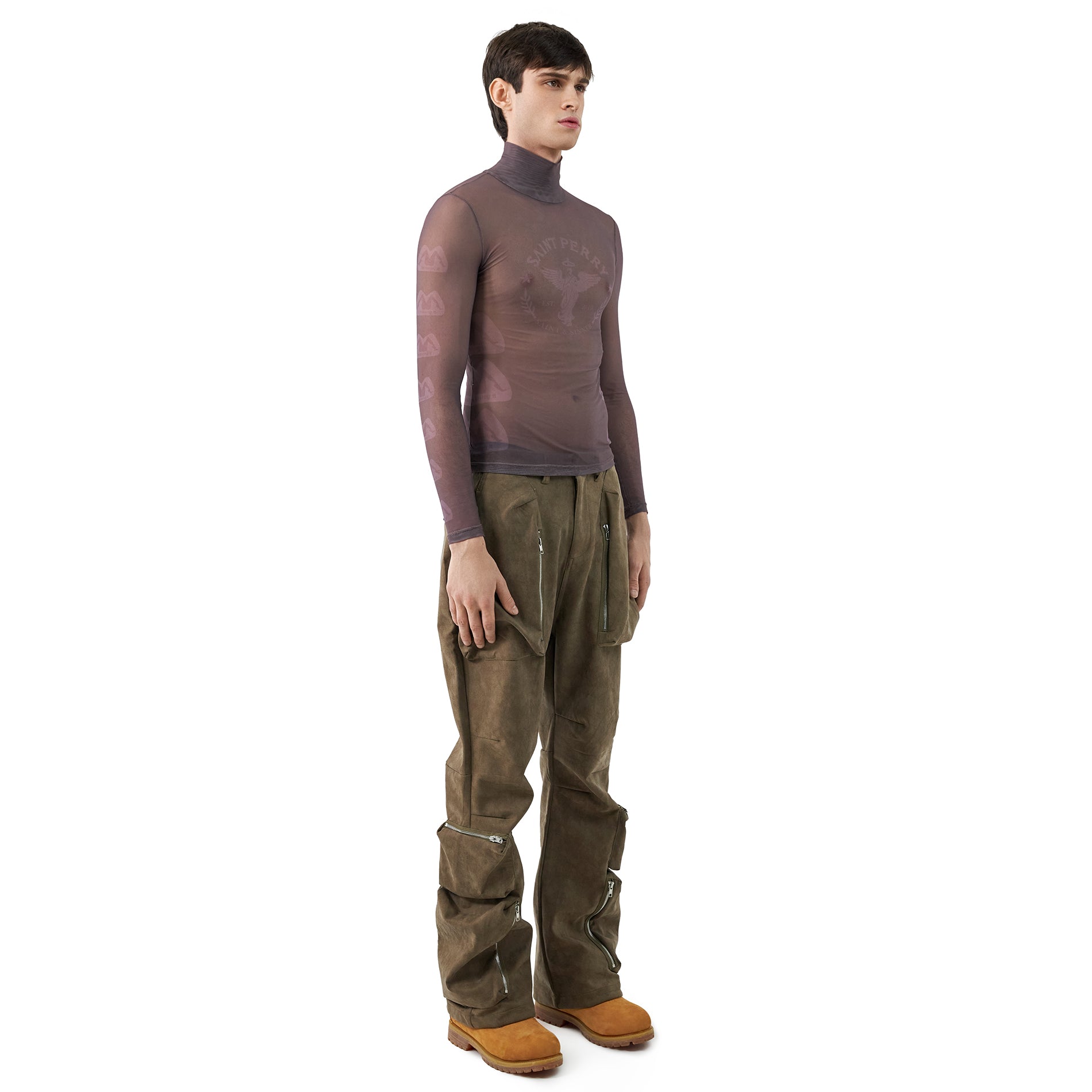 SAINT PERRY Baggy Cargo Pants – Khaki