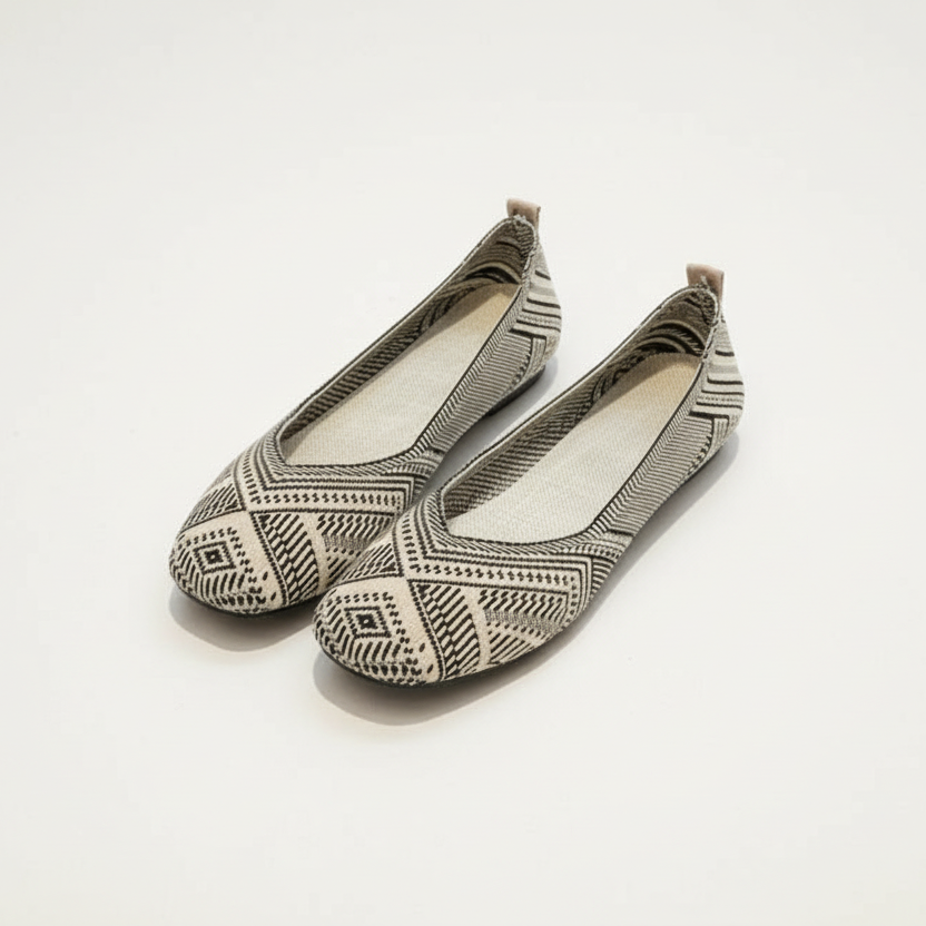 Eco-Friendly Boho Ballerina Flat Shoes – Recycled Materials