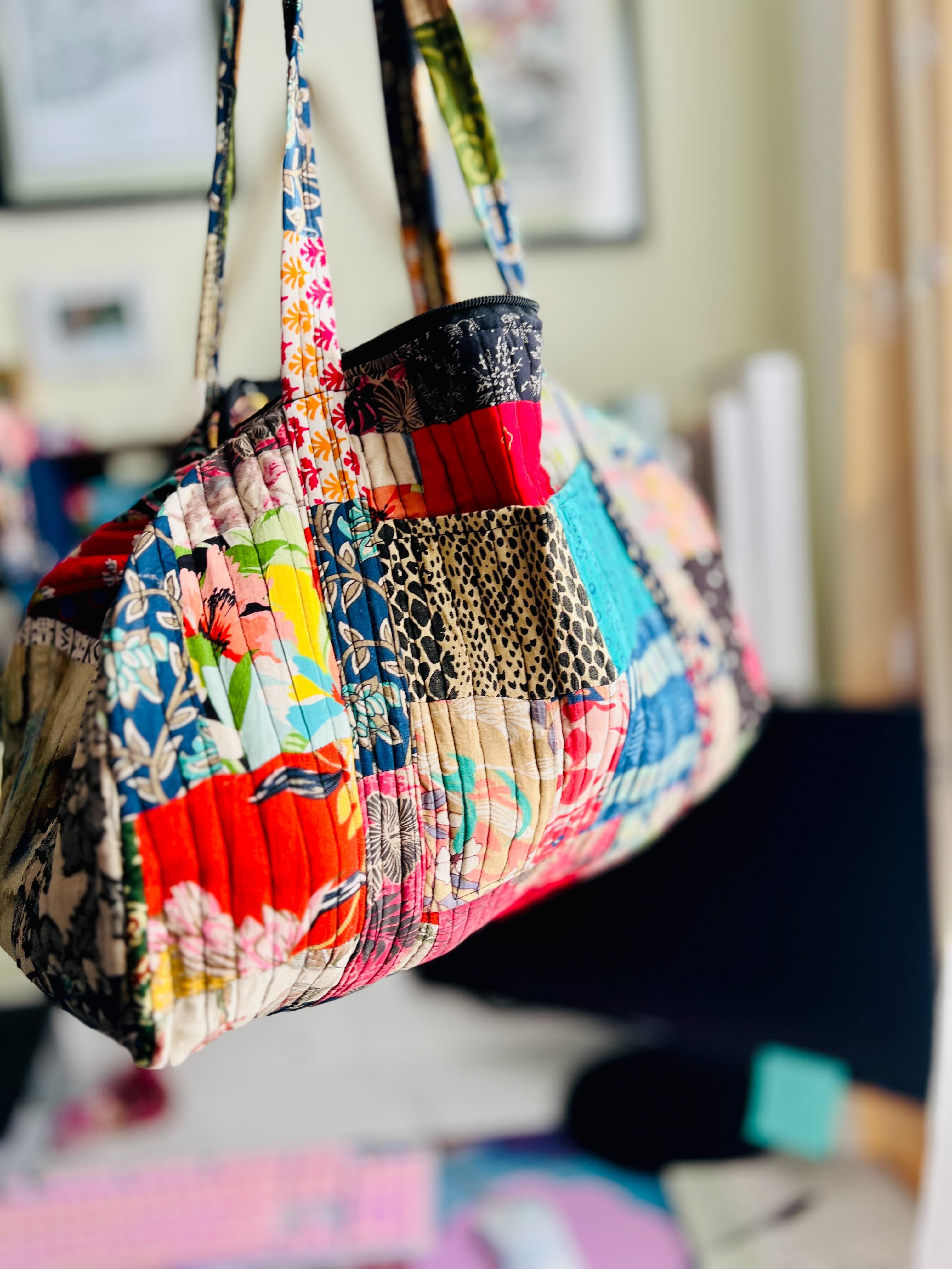 Indie Ella Patchwork Hand Quilted Duffle Bag – Each Bag Is Unique