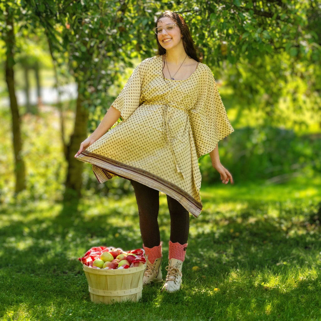 Indie Ella Aanya Adjustable Short Kaftan – Made from Upcycled Saris