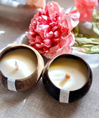 Sustainable Coconut Shell Candle Home Decor