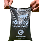 compostable plant-based dog poop bags + bamboo dispenser