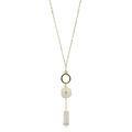 Solar Quartz + Crystal Y Necklace-0
