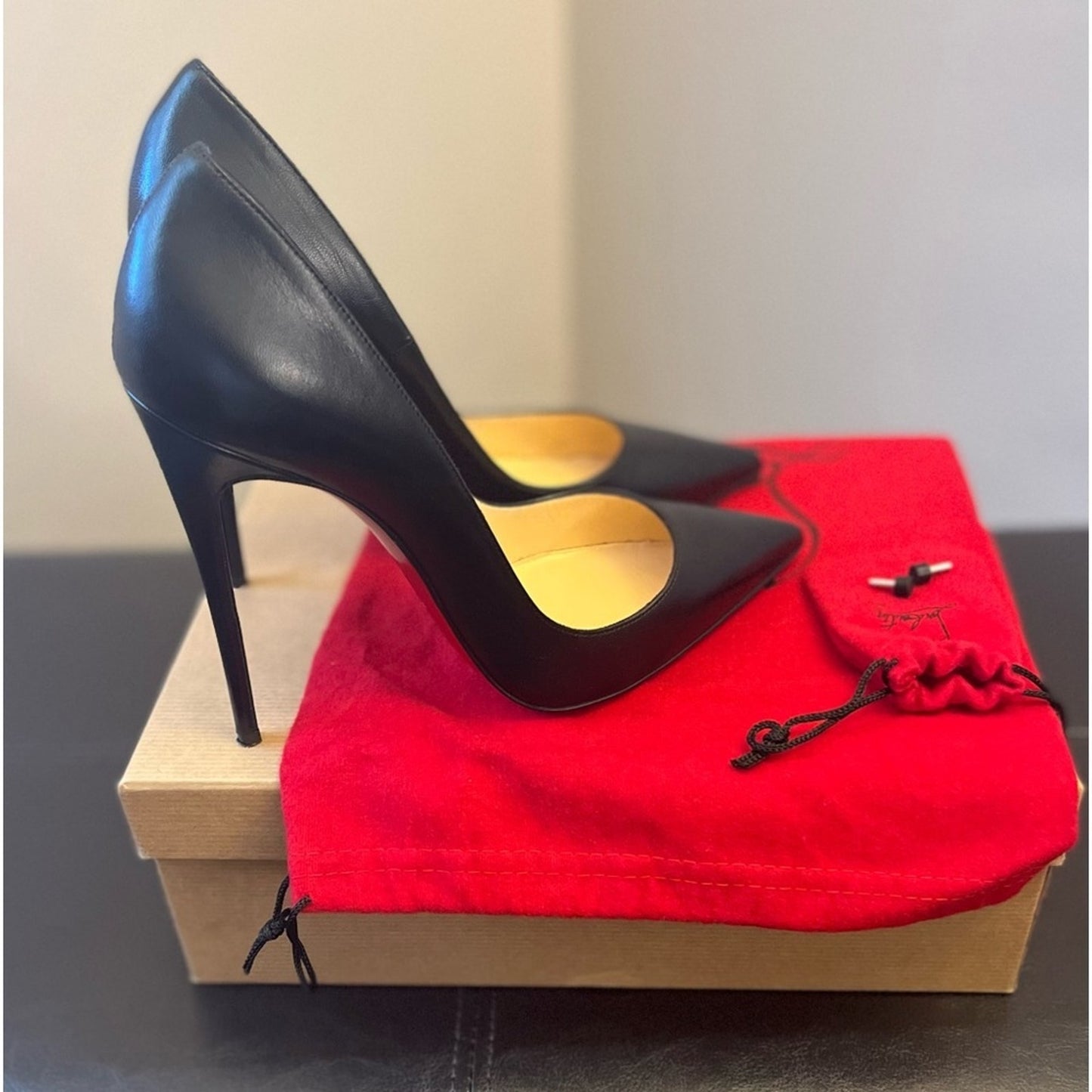 Christian Louboutin So Kate 120mm – Black Nappa Leather – Size 39