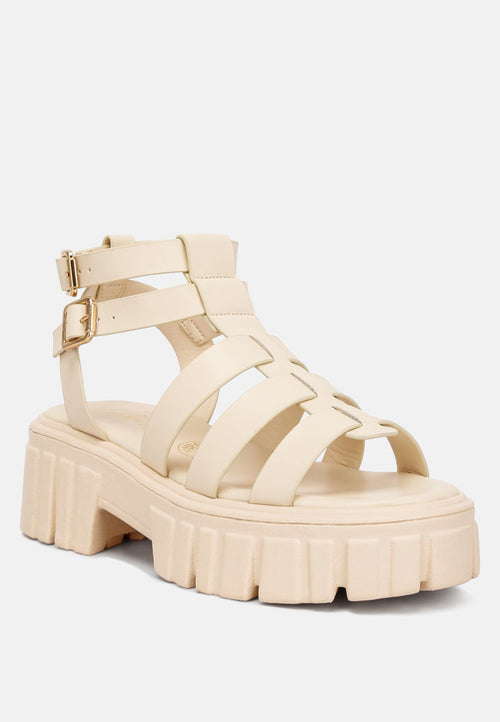 Dewey Recycled Faux Leather Gladiators-1