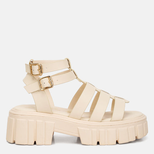 Dewey Recycled Faux Leather Gladiators-0