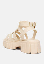 Dewey Recycled Faux Leather Gladiators-2