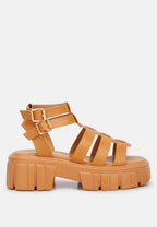 Dewey Recycled Faux Leather Gladiators-5