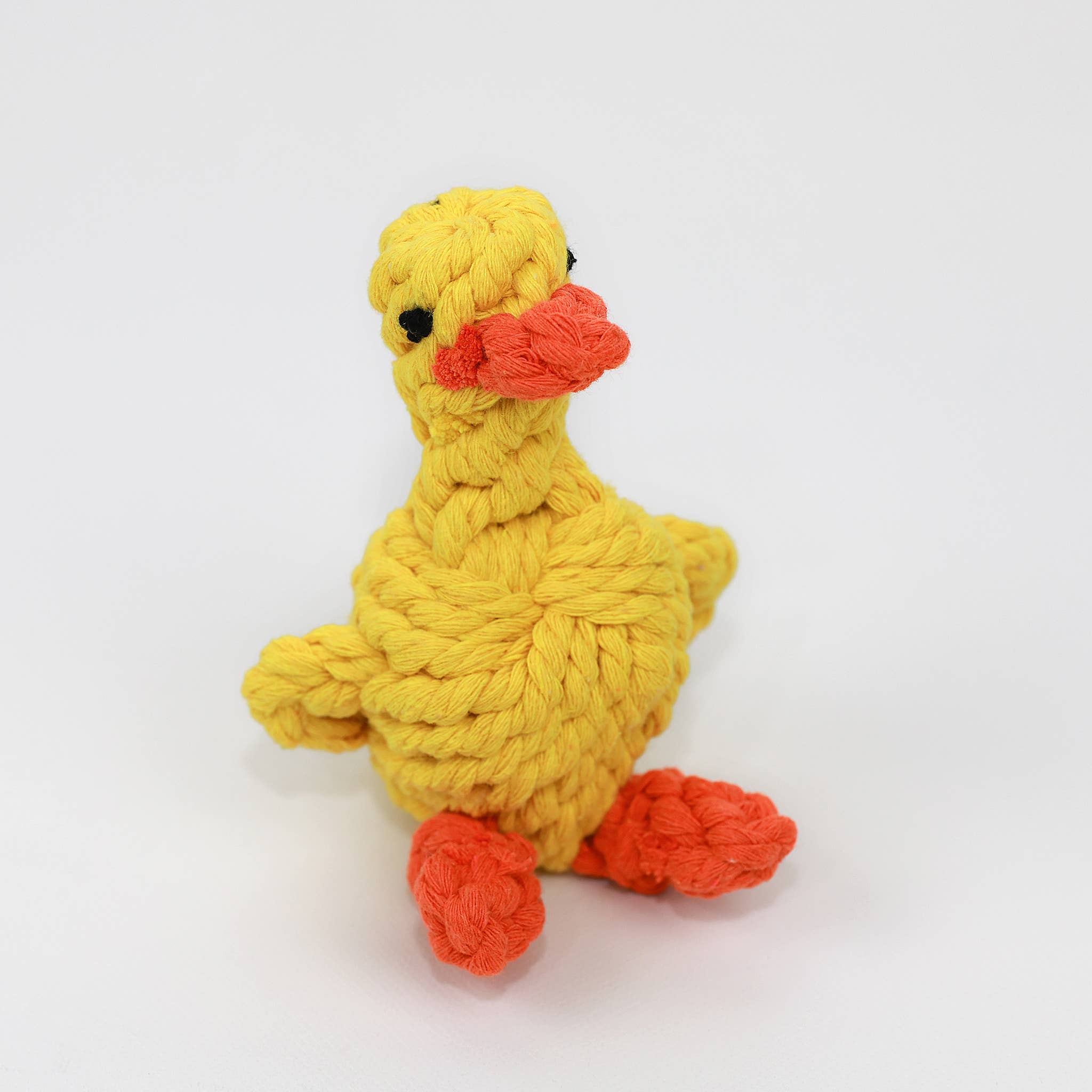 Monli Handcrafted Sunny the Yellow Duck Rope Toy For Small Dogs
