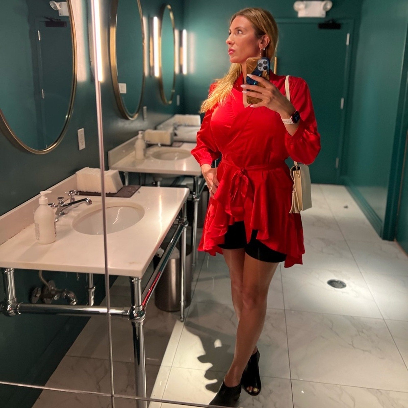 FEW MODA High-Low Wrap Dress/ Blouse