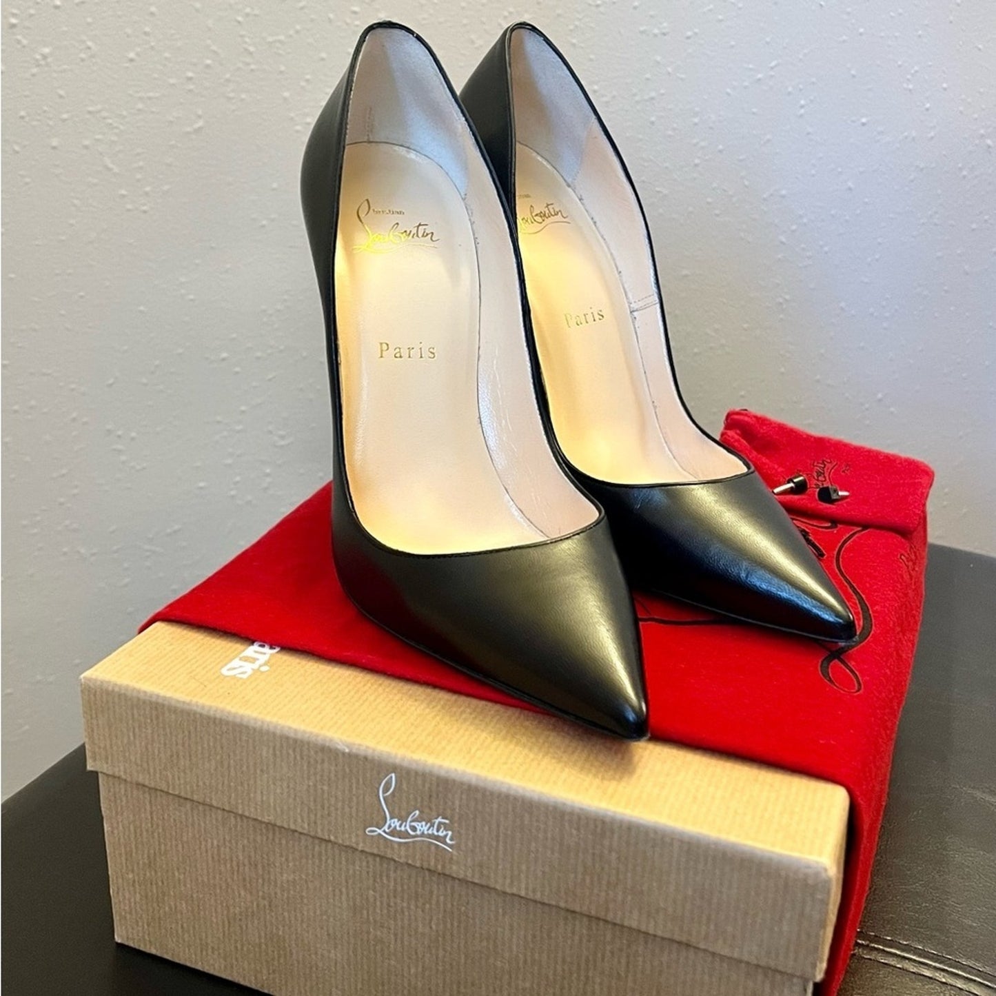 Christian Louboutin So Kate 120mm – Black Nappa Leather – Size 39