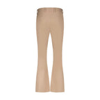 100% Wool Belted Flare Pants - Beige