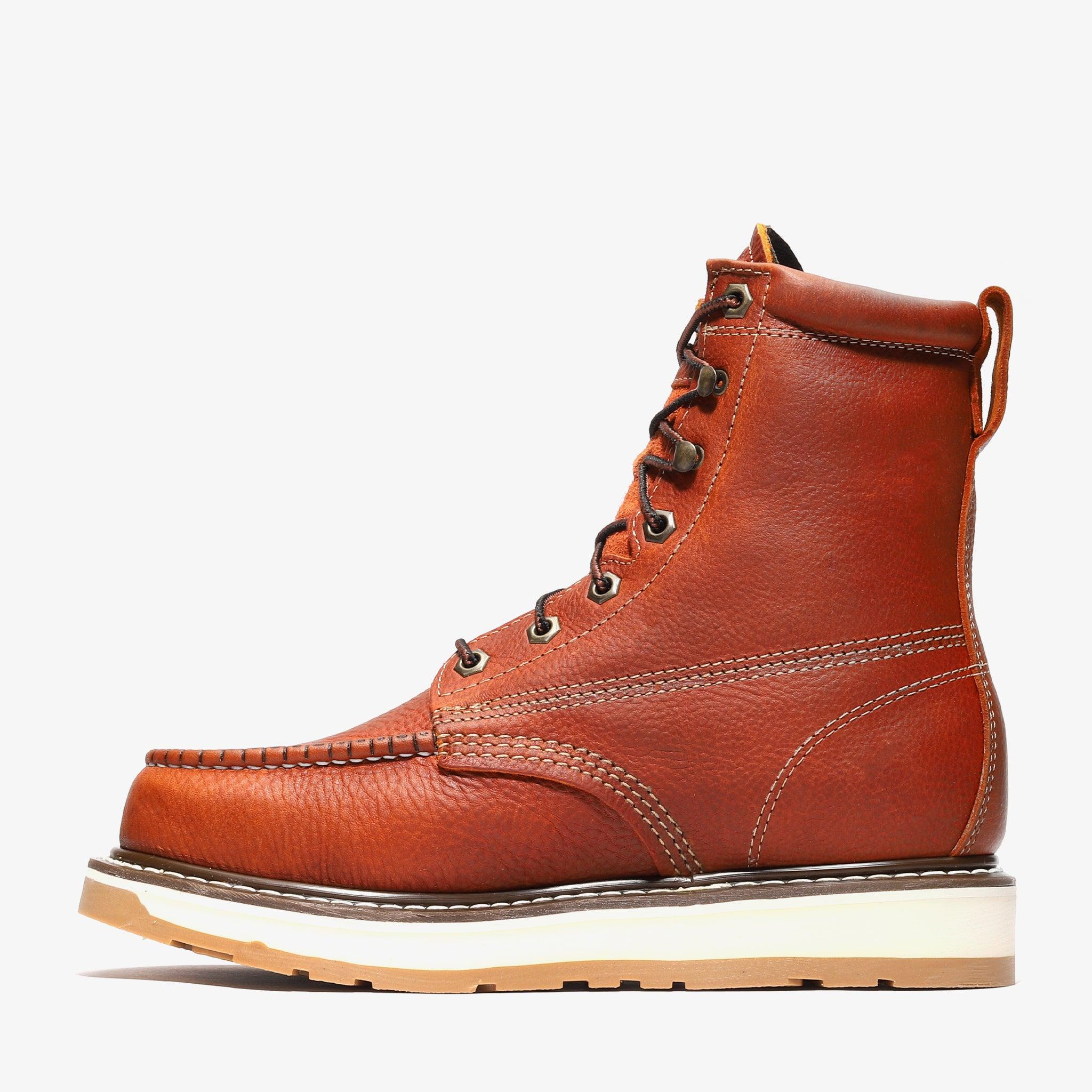 Frontier Dual 8" Moc Toe Steel Toe Boot – Golden Brown