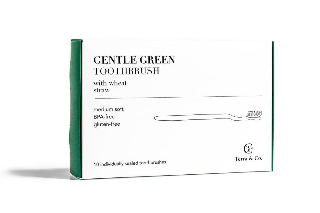 Gentle Green Toothbrush Family Pack (10 Count) – Eco-Friendly Wheat Straw Toothbrushes for Sensitive Teeth | BPA-Free, Travel-Friendly, Plastic-Free
