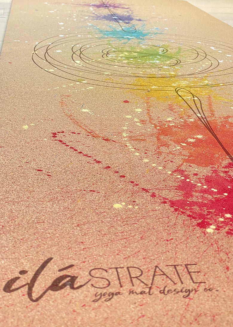 Jūti Hand Painted Cork Yoga Mat