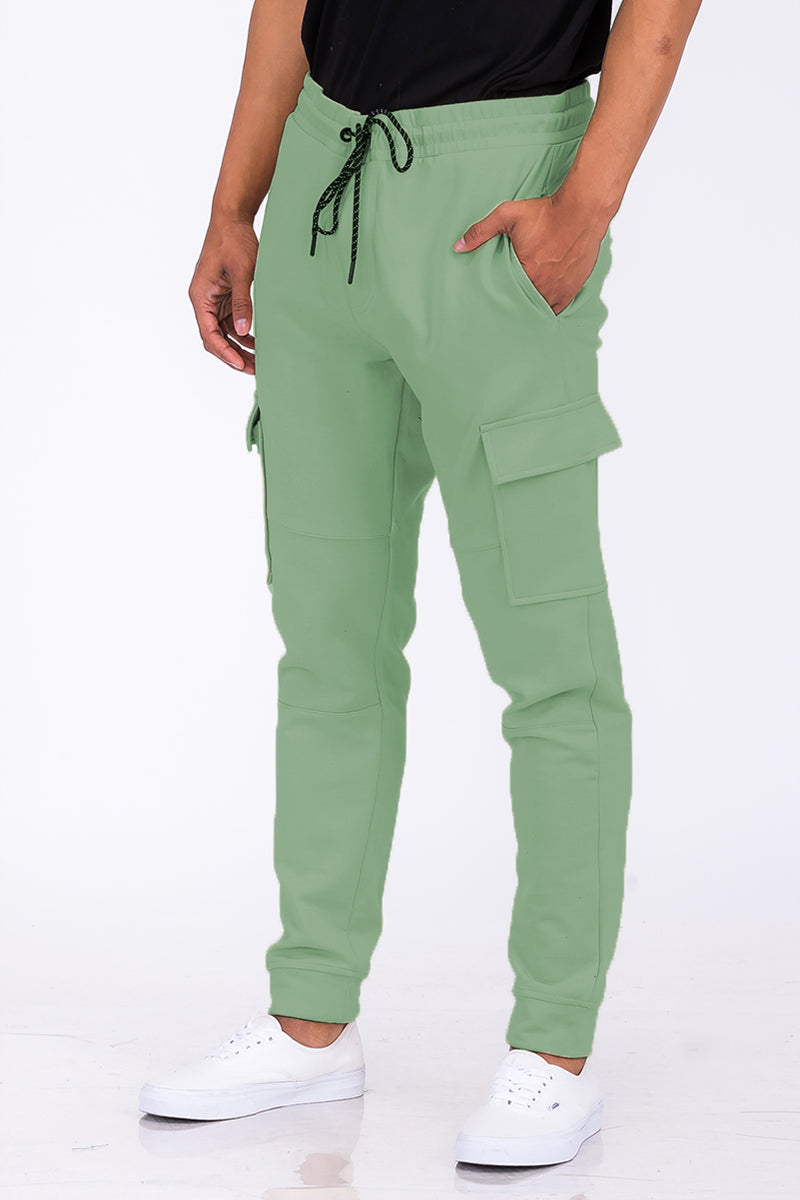 Cotton Blend Cargo Joggers-8