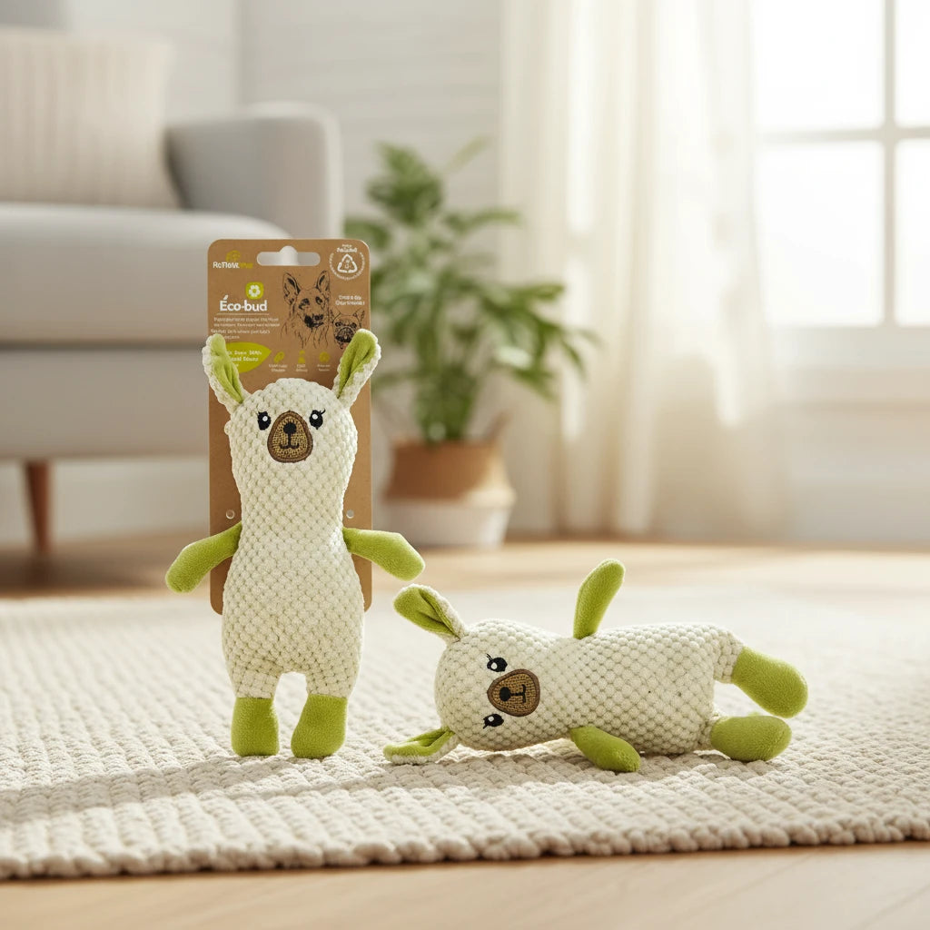 ReThink Pet Eco-Bud Recycled Plush Happy Pet Toy