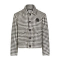 Saint Perry 100% Wool Houndstooth Boxy Fit Jacket