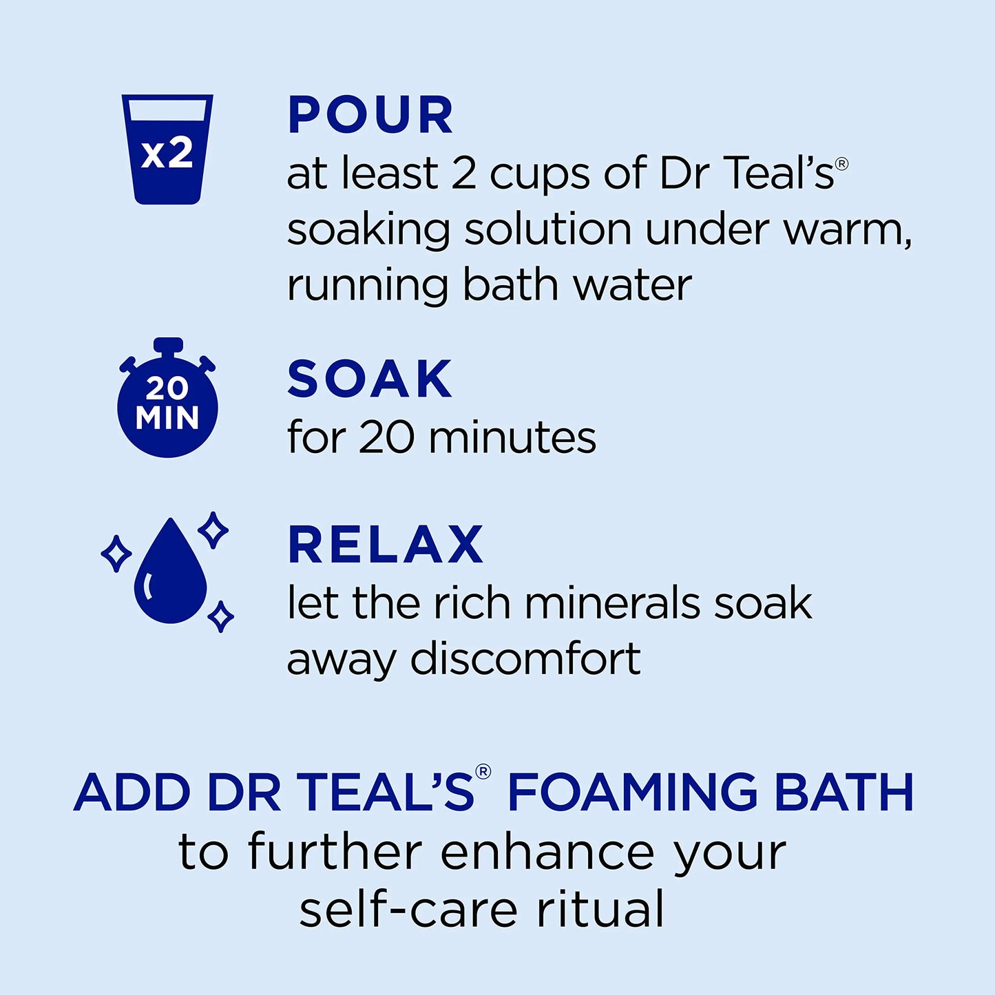 Dr Teal's Epsom Salt Soaking Solution - 48 Oz