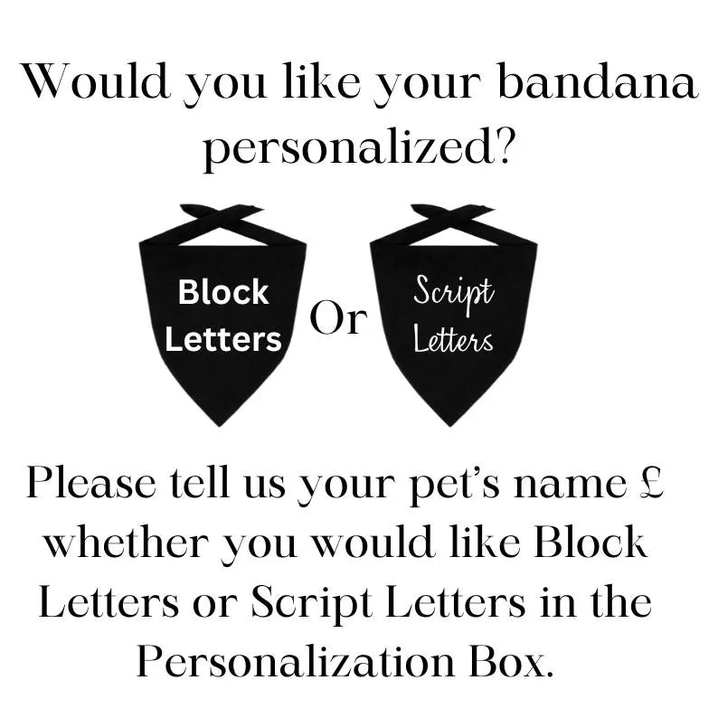 Boho Stripes Dog Bandana – Personalization Available!