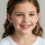 Kids Size Lucky Horseshoe Stud Earrings - Handmade to Order