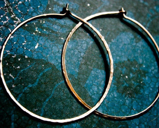 Crescent Moon Hoop Earrings-0