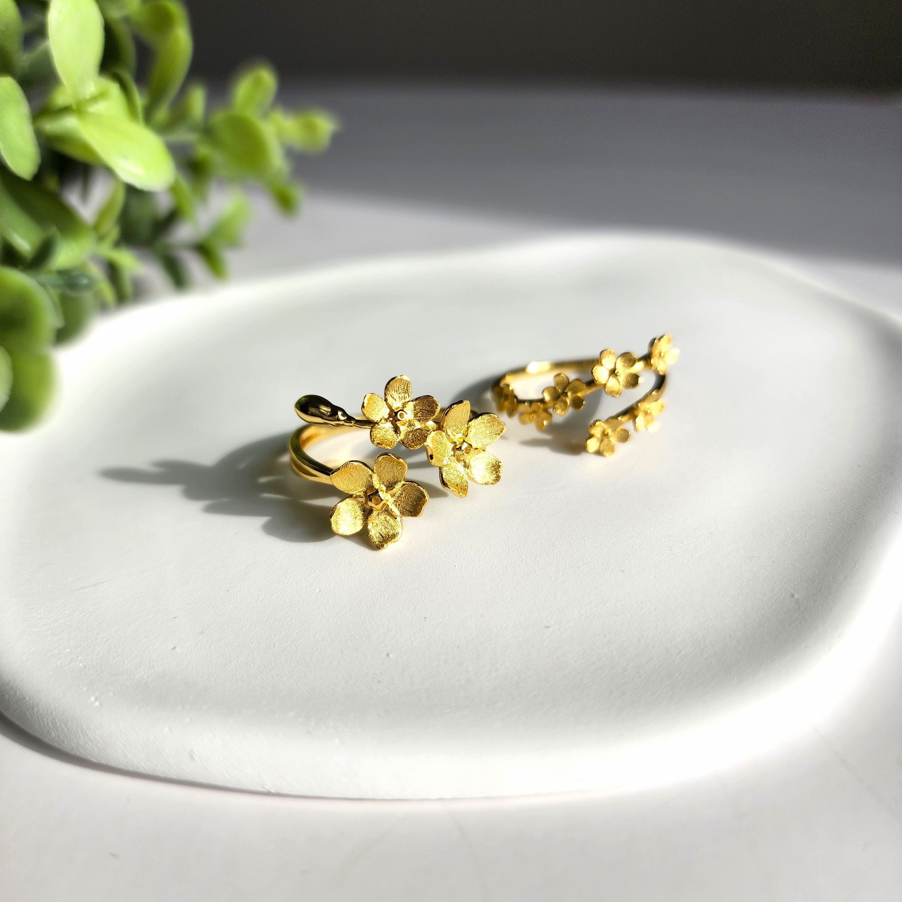 Forget Me Not S925 Silver Flower Rings