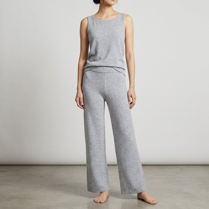CASHMERE PANTS- LIGHT GREY-0