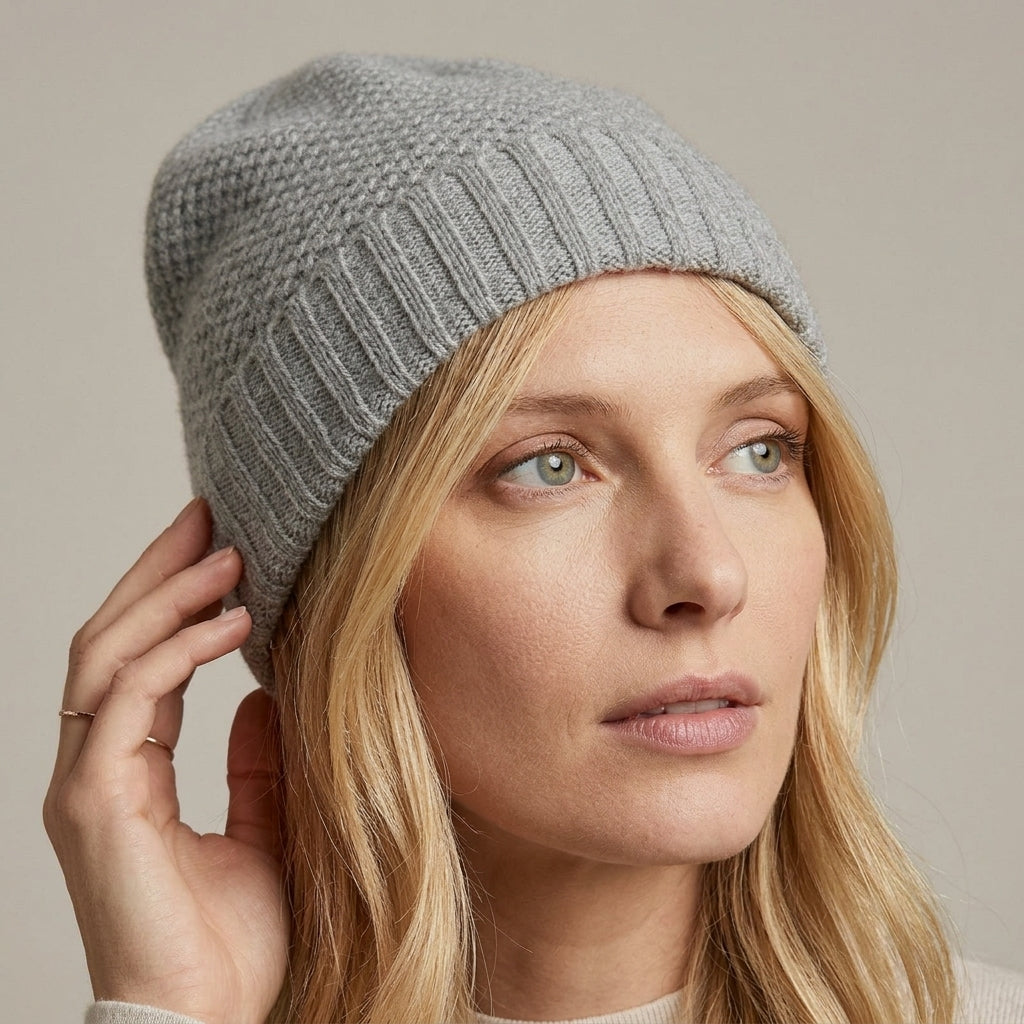 CASHMERE HONEYCOMB BEANIE-8