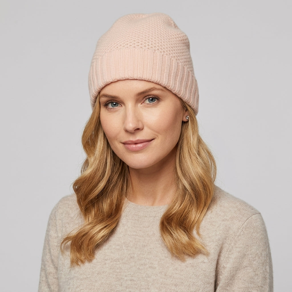 CASHMERE HONEYCOMB BEANIE-7