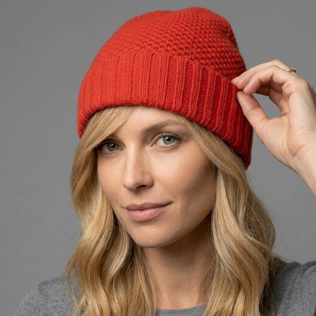 CASHMERE HONEYCOMB BEANIE-2