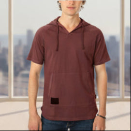 intage style hooded top with logo eyelets