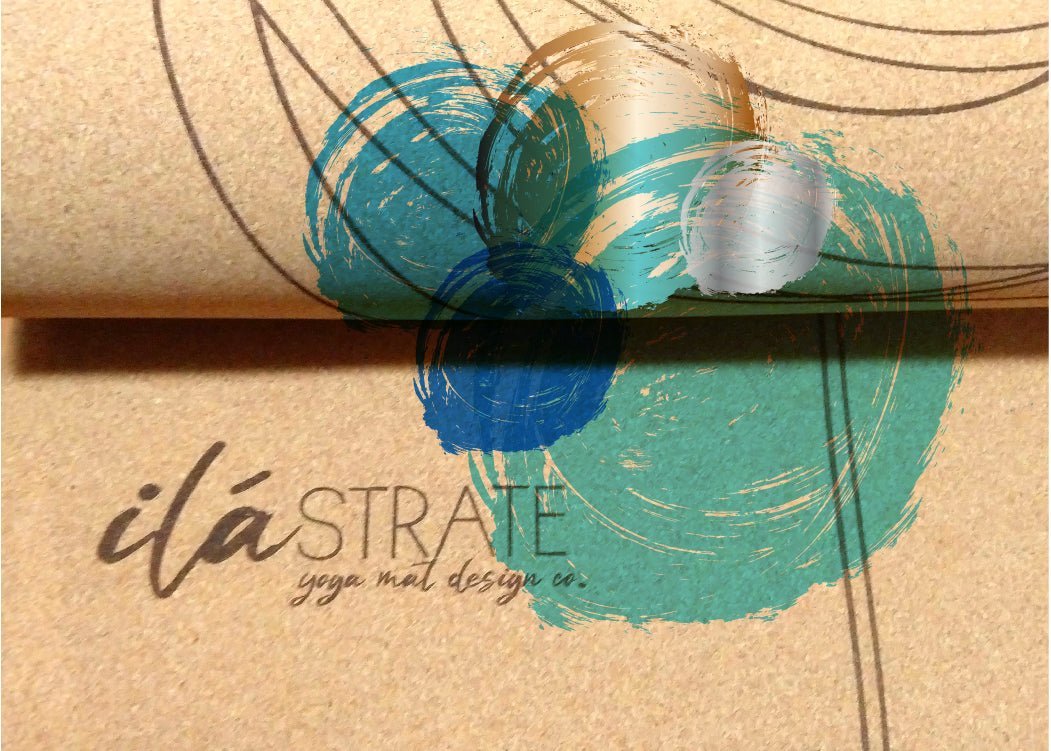 Jūti Hand Painted Cork Yoga Mat