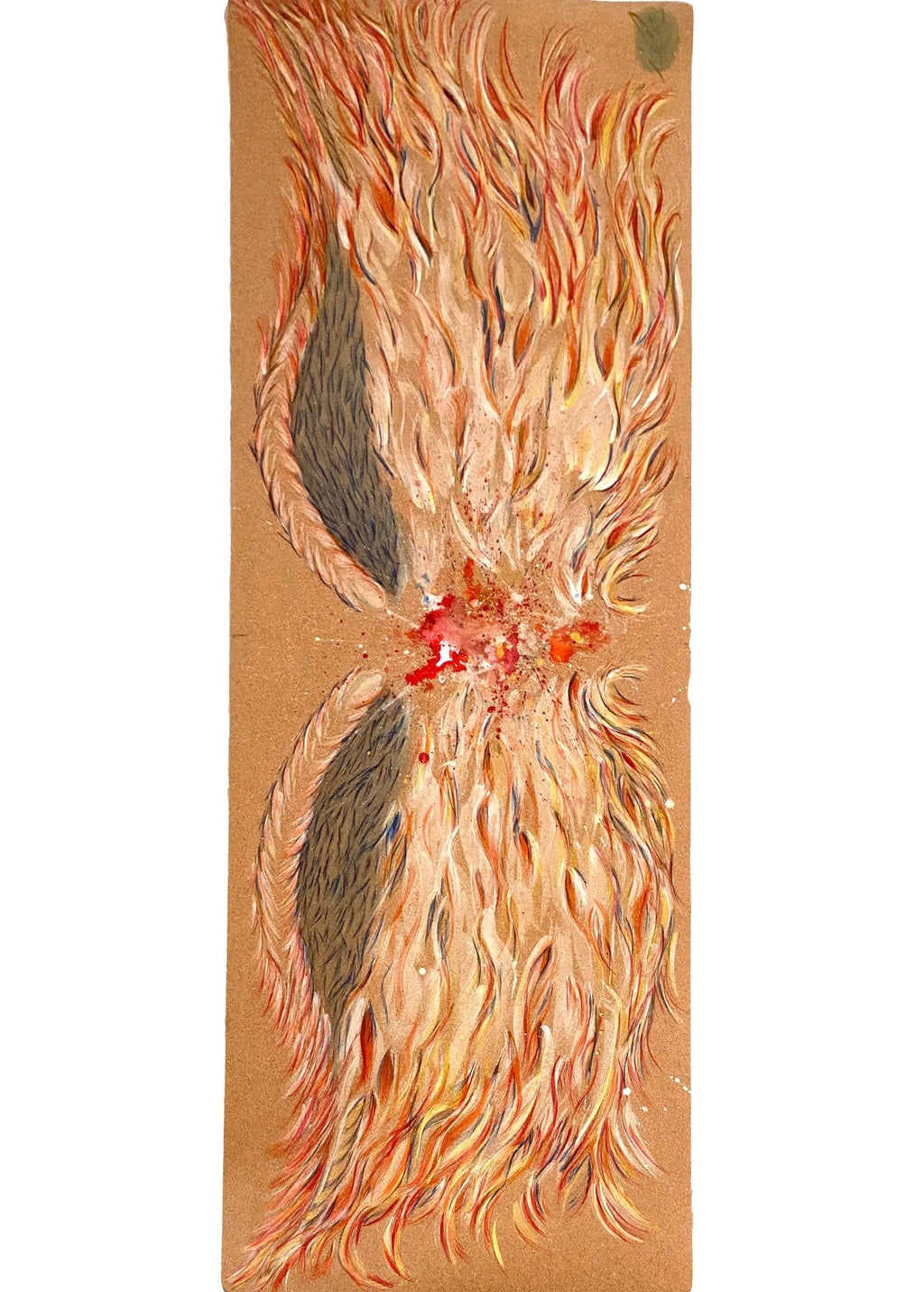 Khecara Hand Painted Cork Yoga Mat