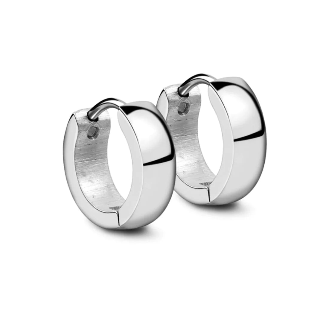 Tara Titanium Steel Hoop Earrings – 0.5”