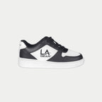 LA Gear Kids Edge Lowtop | Black x White Logo