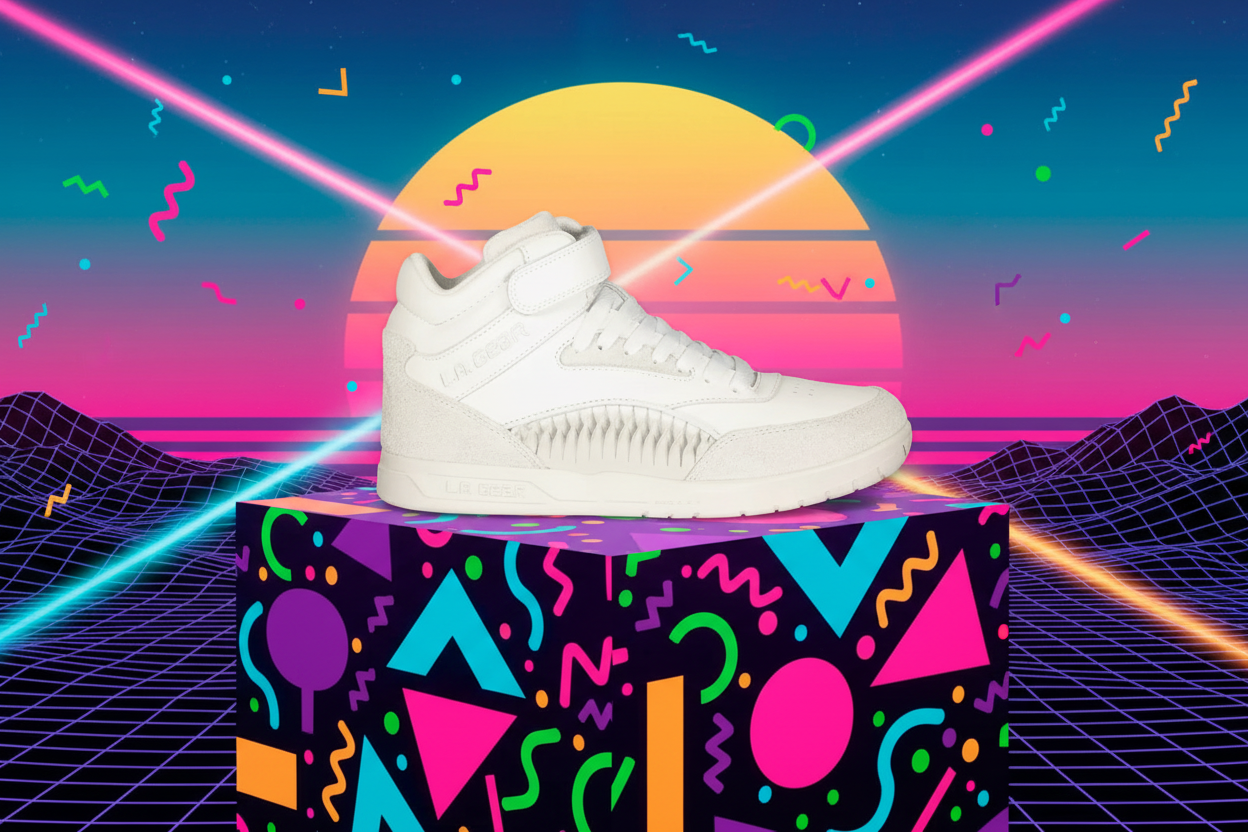 LA Gear Men's Flame Retro Hightop – White