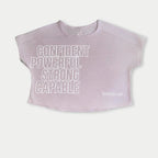 LA Gear Women’s Cropped Logo Tee | Lavender-Pink