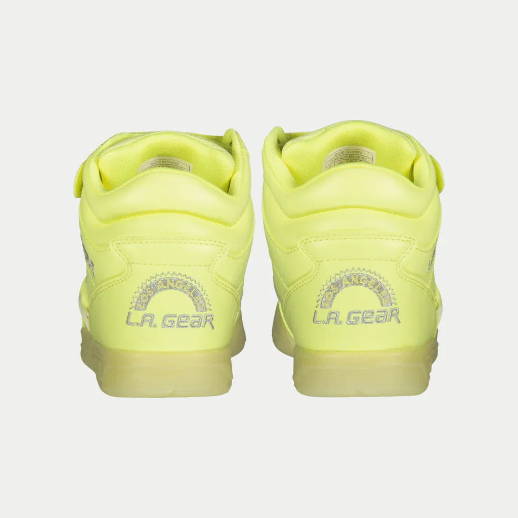 LA Gear Women’s Flame Hightop | Neon Yellow Glow