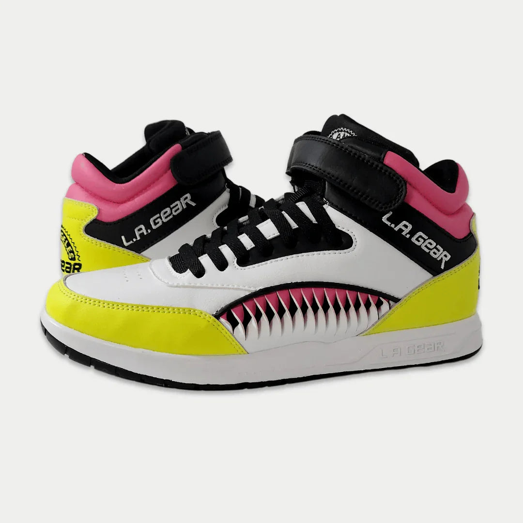 LA Gear Women's Flame Retro Hightop – Black x Pink x Lime