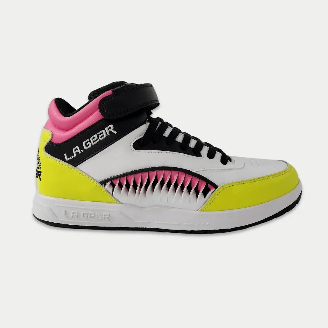 LA Gear Women's Flame Retro Hightop – Black x Pink x Lime