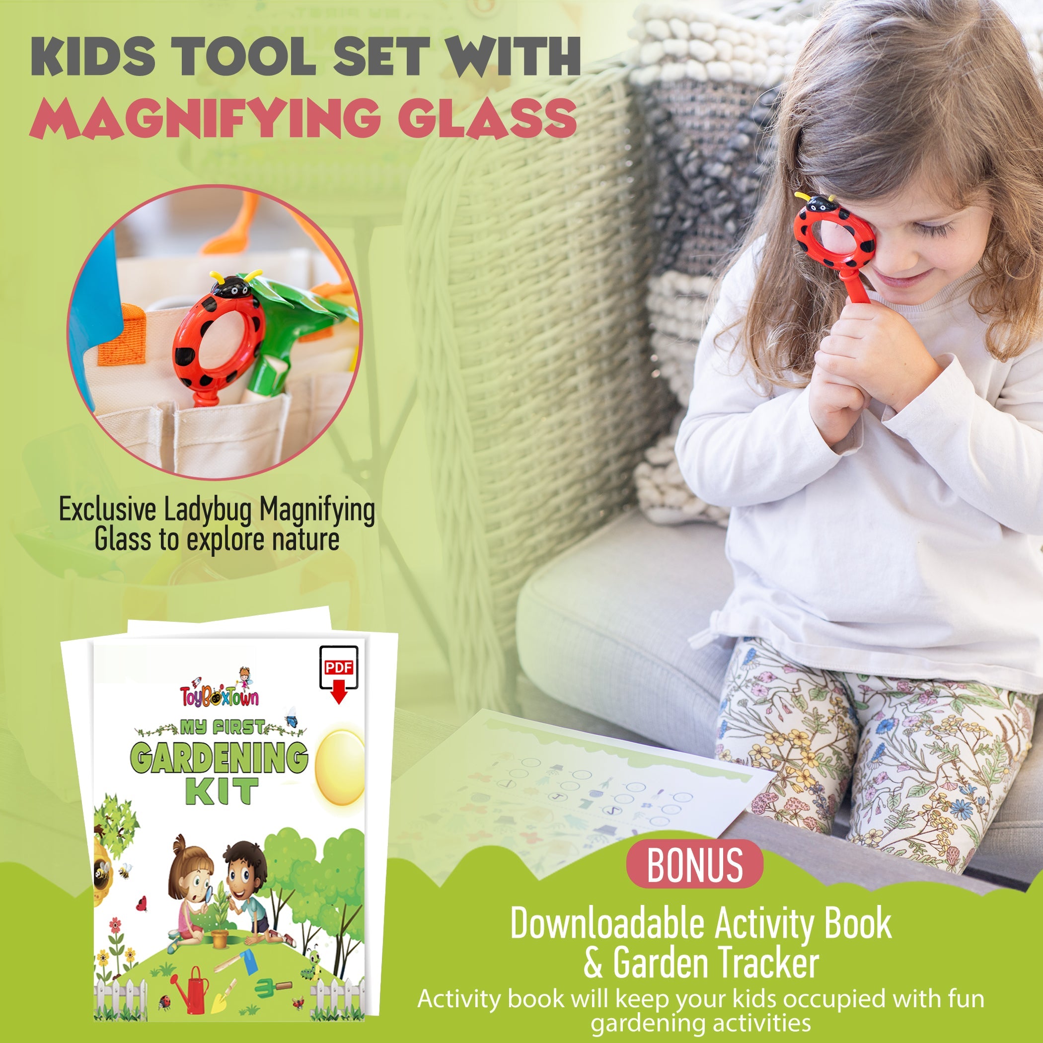 My First Gardening Kit Kids 27-Piece Gardening Set