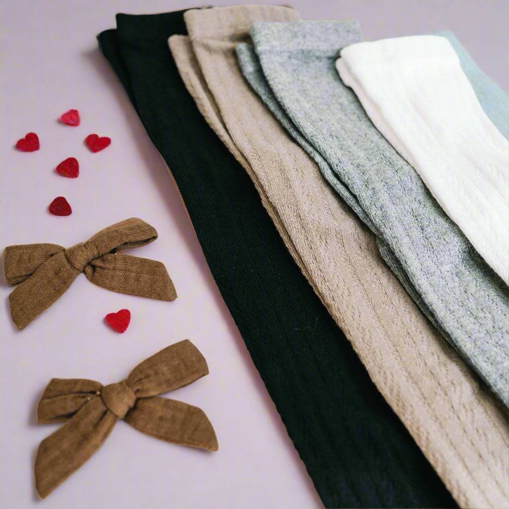 Little Love Bug Cable Knit Tights