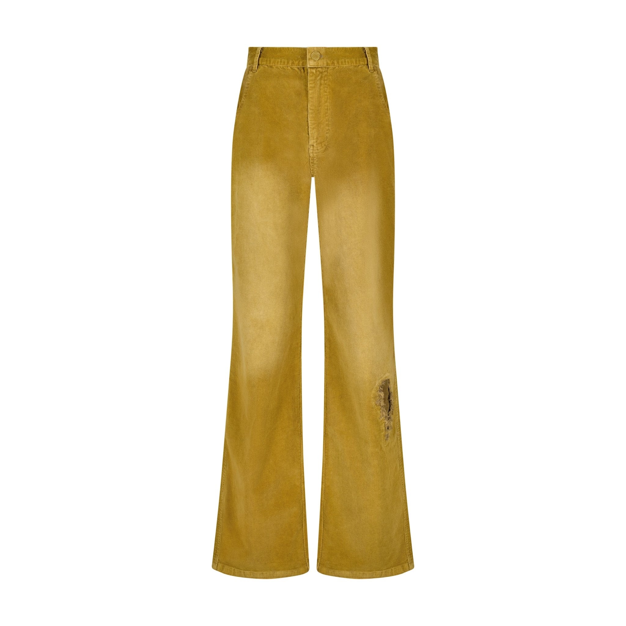 SAINT PERRY Straight Wide Leg Corduroy Pants