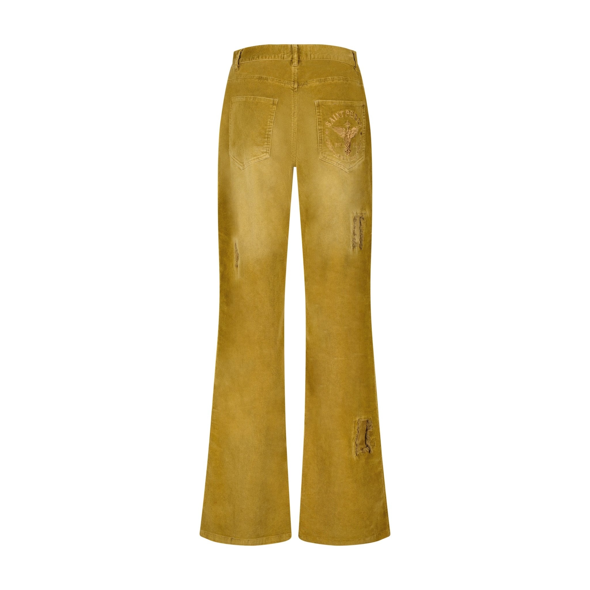 SAINT PERRY Straight Wide Leg Corduroy Pants