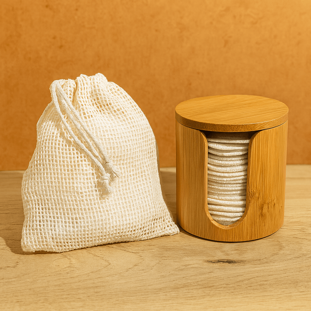 Reusable Makeup Remover Pads & Bamboo Case